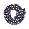 Electroplate Glass Beads Strands EGLA-A044-P6mm-A11-3