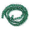 Transparent Electroplate Glass Beads Strands GLAA-F029-4mm-C10-3