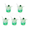 Transparent Resin Big Pendants RESI-TAC0019-04A-1