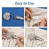 2Pcs Flower Alloy Rhinestone Snap Lock Clasps FIND-FH0018-22A-4
