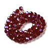 Electroplate Transparent Glass Beads Strands EGLA-A035-T8mm-L02-2