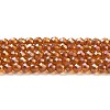 Electroplate Transparent Glass Beads Strands LS-GLAA-H021-01A-FR02-2