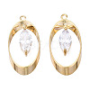 Brass Rhinestone Pendants KK-N216-414-2