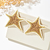 Iron and Raffia Stud Earrings for Women WGF3A03-02-1