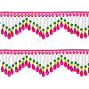 CHGCRAFT 1M Ethnic Style Polyester Ribbons OCOR-CA0001-14-1