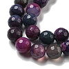 Faceted Natural Fire Crackle Agate Beads Strands G-F447-12mm-N05-4