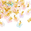36Pcs 9 Colors Baking Paint Handmade Lampwork Pendants PALLOY-TA00157-3
