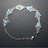 Vintage European Alloy Enamel Hamsa Hand Link Chain Bracelets for Women YP1014-3-1
