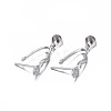 Anti-Tarnish Rhodium Plated 925 Sterling Silver Pendant Bails STER-L058-004P-1