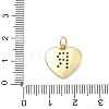 Brass Micro Pave Clear Cubic Zirconia Pendants KK-D229-01G-18-3