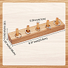 Rectangle Wood Finger Ring Display Holder RDIS-WH0018-05-2