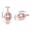 1Pc Brass Enamel Locket Pendants KK-TADJ0001-05A-3
