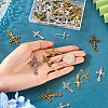 50Pcs 10 Style Tibetan Style Alloy Pendants FIND-TA0006-67-7