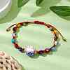 Adjustable Lanmpword Evil Eye Braided Bead Bracelet BJEW-JB11059-02-2