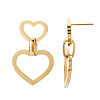 304 Stainless Steel Double Heart Dangle Stud Earrings for Women EJEW-N016-015LG-3