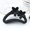 Amber Color Hollow Hair Clip with Matte Half Round Arc Flower. ST9175296-1
