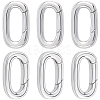 6Pcs Stainless Steel Spring Gate Rings STAS-BBC0008-34A-1