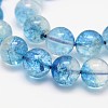 Dyed Round Natural Crackle Quartz Beads Strands G-K084-8mm-03A-2