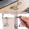 1Pc Gemstone Chip with 201 Stainless Steel Charm Keychains KEYC-CO0001-01C-7