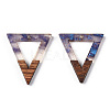 Transparent Resin & Walnut Wood Pendants LS-RESI-ZX017-42-3