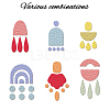 2Pcs 2 Style Acrylic Earring Handwork Template DIY-WH0573-005-4