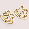 Zinc Alloy Open Back Bezel Pendants PALLOY-F242-02G-07-1