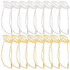 40Pcs 2 Styles Leaf Stainless Steel Round Tray Stick Lapel Pins JEWB-SC0001-75A-1