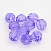 Faceted Round Transparent Acrylic Beads LS-TACR-P053-12mm-25Q-1
