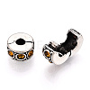 Brass Rhinestone European Clasps KK-N291-01AS-09-2