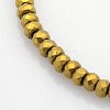 Electroplate Non-magnetic Synthetic Hematite Beads Strands G-J208G-09-1
