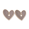 Heart Alloy Spray Painted Pendants PALLOY-P243-01D-1