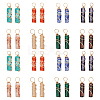 CHGCRAFT 32Pcs 8 Style Natural & Synthetic Gemstone Pendants FIND-CA0006-53-1