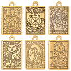 36Pcs 6 Style Rack Plating Alloy Pendants FIND-SC0005-74-1