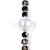 Acrylic & Glass & ABS Plastic Pearl & Alloy & Polymer Clay Pave Rhinestone Beads Strands MAK-T011-08A-2