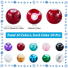 300Pcs 10 Colors Baking Paint Glass Round Beads DGLA-LT0001-06-2