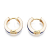 Brass Huggie Hoop Earrings EJEW-S209-07B-3