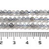 Faceted Round Natural Labradorite Bead Strands G-I156-03-3mm-3