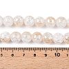 Electroplated Crackle Glass Beads Strands EGLA-N014-10mm-02-4