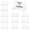 Transparent Acrylic Blank Place Sign & Base Holder Set FIND-WH0042-52-1