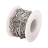 304 Stainless Steel Textured Paperclip Chains CHS-I009-01P-4