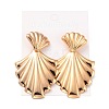 Shell Shape Iron Stud Earrings for Girl Women EJEW-I258-07KCG-3