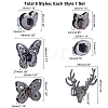 6 Sets 6 Styles Zinc Alloy Bag Twist Lock Accessories FIND-PH0002-24B-4