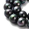 AB Color Plated Shell Pearl Round Beads Strands BSHE-XCP0001-37-3