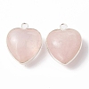 Natural Rose Quartz Pendants G-C005-01S-15-3