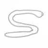 304 Stainless Steel Curb Chains Twist Chains Necklaces NJEW-L173-006-P-2