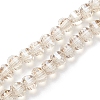 Electroplate Transparent Glass Beads Strands EGLA-K015-13F-1