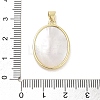 Rack Plating Brass Pave Shell Pendants KK-Z064-28G-03-3
