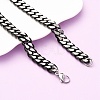 12MM 304 Stainless Steel Cuban Link Chain Necklaces NJEW-C099-04B-02-1