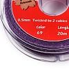 2-Ply Round Waxed Cotton Thread Cords YC-T004-01A-24-2