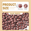 300Pcs Spray Printed Opaque Acrylic European Beads SACR-TA0001-56-4